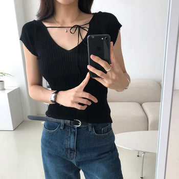 Raon Strap Cap Sleeve Knit