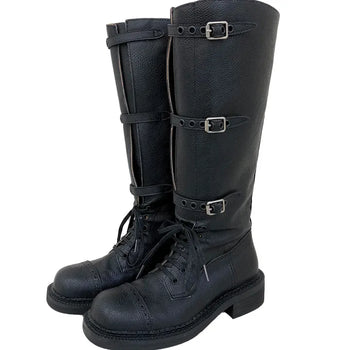 Lace-up Long Boots