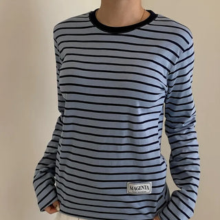 Sort striped long-sleeve t-shirt