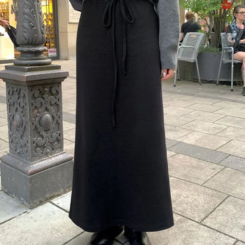 Loose String Long Skirt