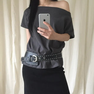 Eyelet wide belt
