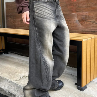Blade Curved Semi-Wide Bootcut Denim Pants (2 colors)