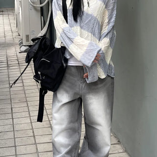 Unisex Cool Gray Washed Daily Wide Pants