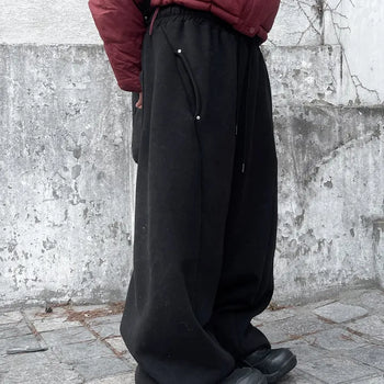 Unisex Cony Curved Double-Fleece Wide Sweatpants (3 colors)