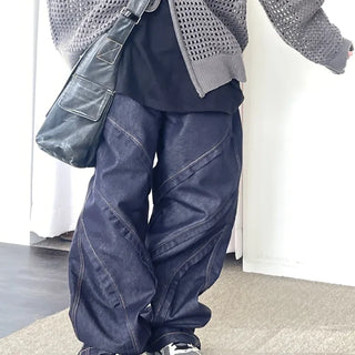 Unisex Wave Stitch Raw Cotton Pants
