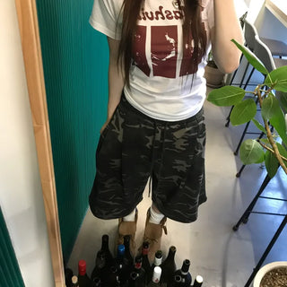 Unisex New Rouge Wide Camo Bermuda Pants (2 colors)