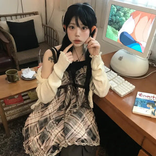 Sweet chocolate check bustier