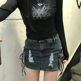 Venus Unique Hip Crop Slim Top (2 colors)