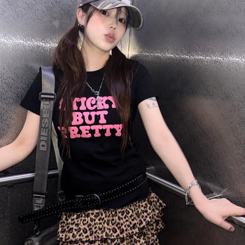 Ayumu Y2K Leopard Print Tiered Elastic Skirt