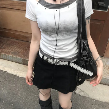 Kurokawa Y2K Low Cargo Mini Skirt