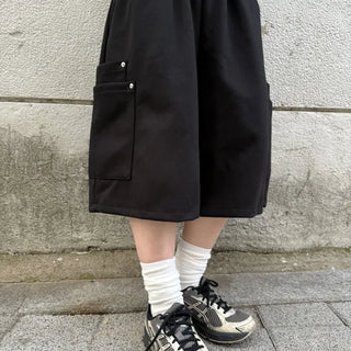 Unisex Ken Double Pocket Rivet Bermuda Shorts (2 colors)
