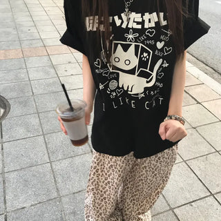 Unisex Nekonyang Kitsch Hip Oversized Short Sleeve (2 colors)