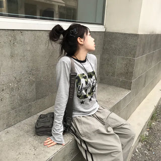 Unisex Futami Nylon Track Stitch Curved Pants