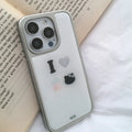 I-Love Home Cat Silver Epoxy iPhone Case