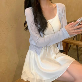 Nade Summer See-through V-neck Knit Cardigan