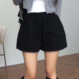 Manibu Cotton Elastic Waist Shorts