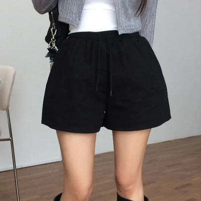 Manibu Cotton Elastic Waist Shorts