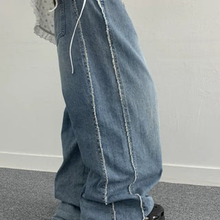 Hane denim wide pants
