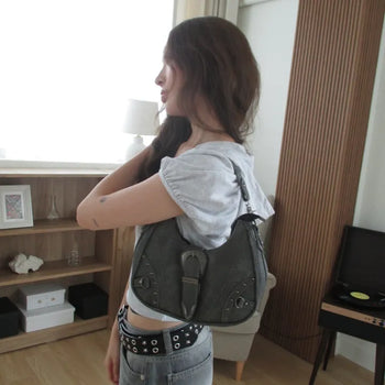 Western Studded Shoulder Bag (2 colors)