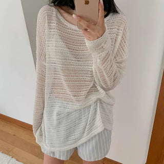 Leeds Summer knit long-sleeve tee