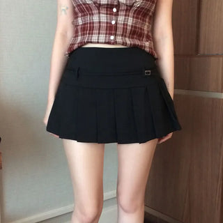 Molia Belted Pleated Skirt