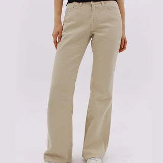 Bebe Midrise Cotton Bootcut Pants