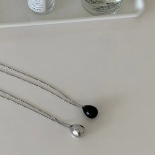 Teardrop Pendant Long Necklace