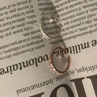 Diamond Cut Bling 2mm Flat Open Ring Silver Ring