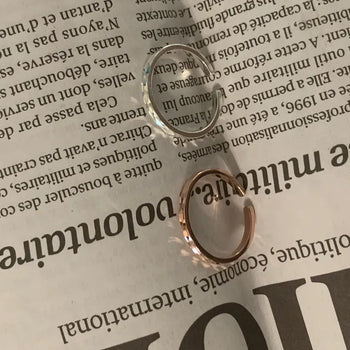 Diamond Cut Bling 2mm Flat Open Ring Silver Ring