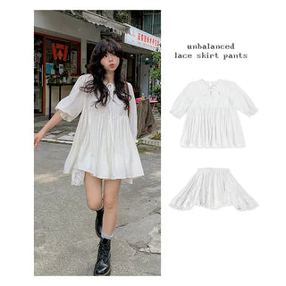 Lilia Lace Short Skirt-Pants Layered Mini Skirt Shorts Undershorts Shorts Autumn New Arrivals