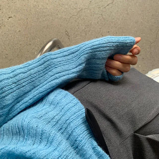 Rough Delicate Ribbed Wool Knit