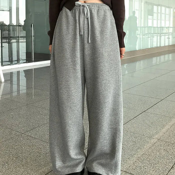 Tbe Side Pintuck Elastic Waist Pants/Jogger Pants/Wide Fit Pants/Plus Size/String Pants/Unisex Pants/Snap Hem Pants/Balloon Fit Pants