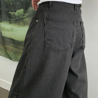 Hippau striped balloon wide pants