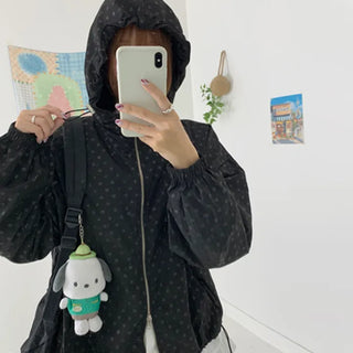 Plaid Dot Hoodie