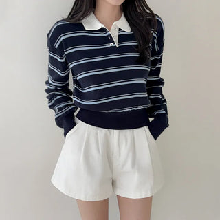 Harry Stripe Pendant Collar Knit