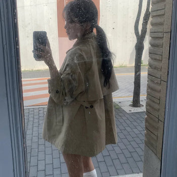 *Guaranteed Avant-garde Fit* Kitz Half Trench Field Jacket
