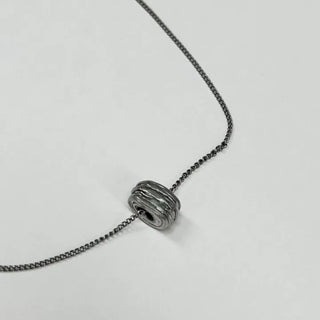 Gray beans necklace