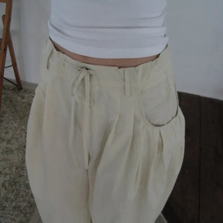 Nylon Balloon Pintuck Pants