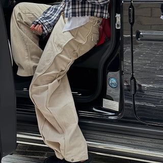 Utility Two-Button Point Wide Pants
