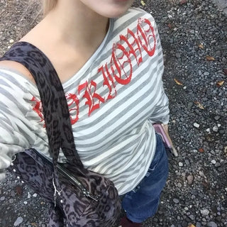 stripe chrome t-shirt