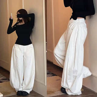 N-Move Pintuck Wide Pants