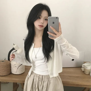 Daily Ribbed Round Cropped Long-Sleeve Knit Cardigan Perfect for Throwing On Lightly