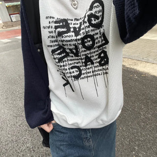 Unisex Shino Raglan Waffle Sweatshirt (2 colors)