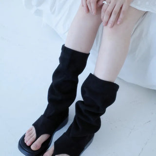 Layered buckle warmer boots