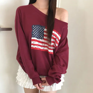 Vintage American flag one-off sweatshirt