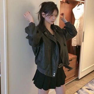 Splin washed leather jacket