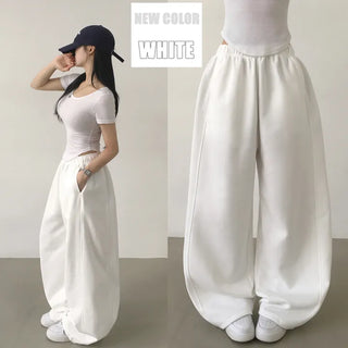 The Fit I've Been Looking For, Two-Way Elastic Waist, Diagonal Cut, Folding Drawstring Jogger Wide Training Pants