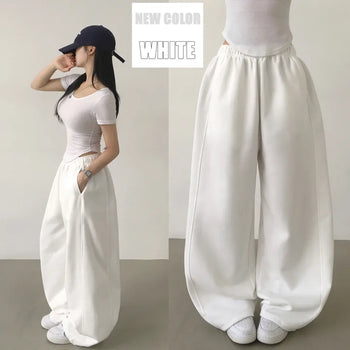 The Fit I've Been Looking For, Two-Way Elastic Waist, Diagonal Cut, Folding Drawstring Jogger Wide Training Pants