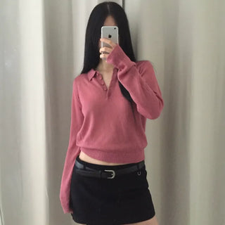Angora Camellia Collar Knit