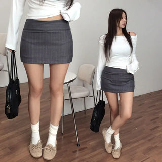 Ziren Striped Low Skirt